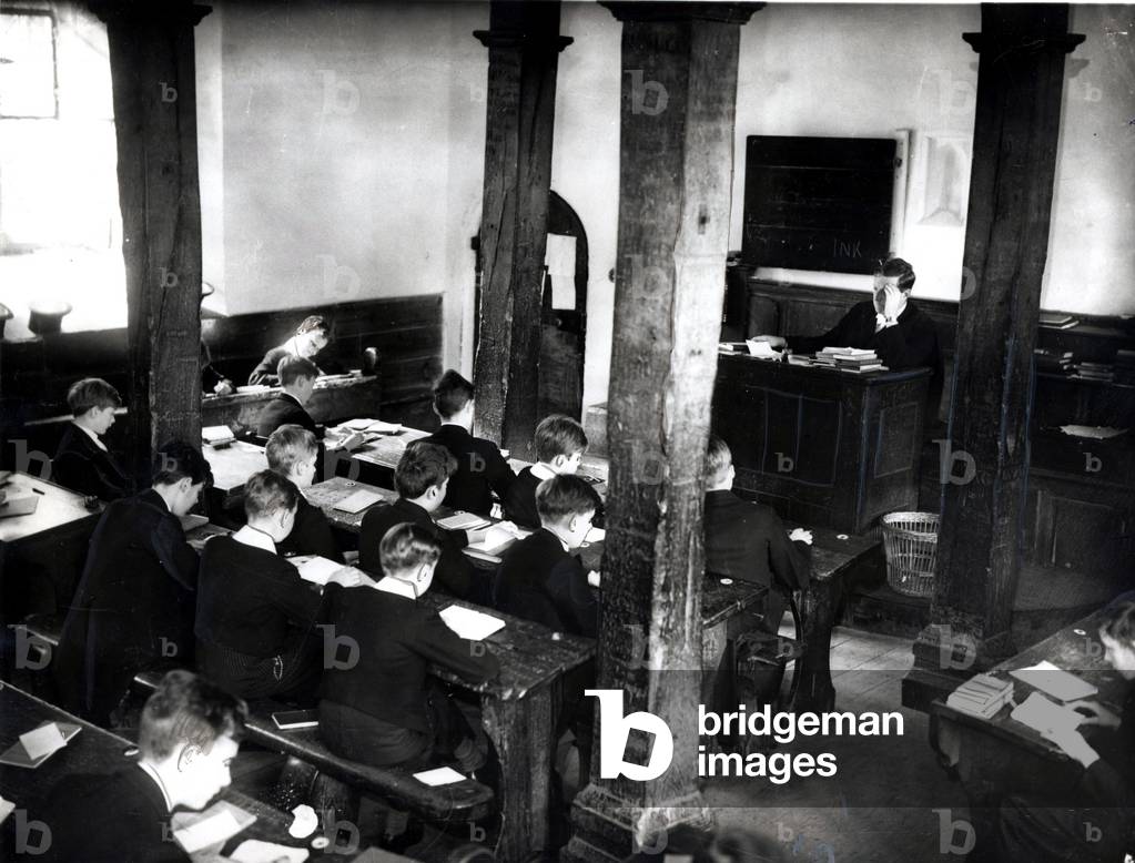 Eton College - A classroom scene at Eton - Pictured dated February 1964