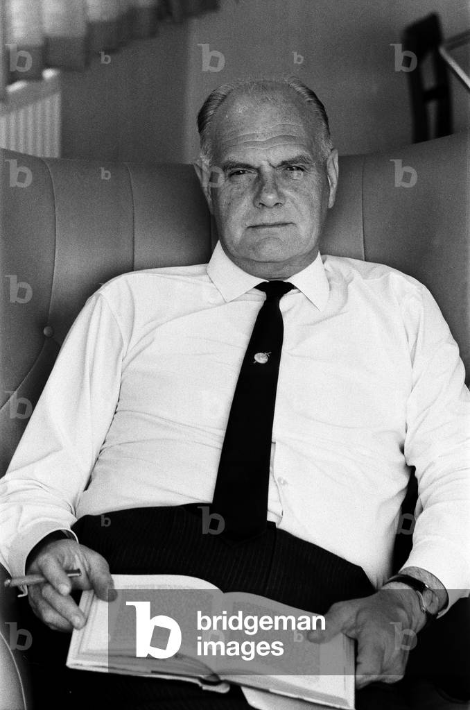 Retired Chief Inspector John du Rose of Scotland Yard, May 1970 (b/w photo)