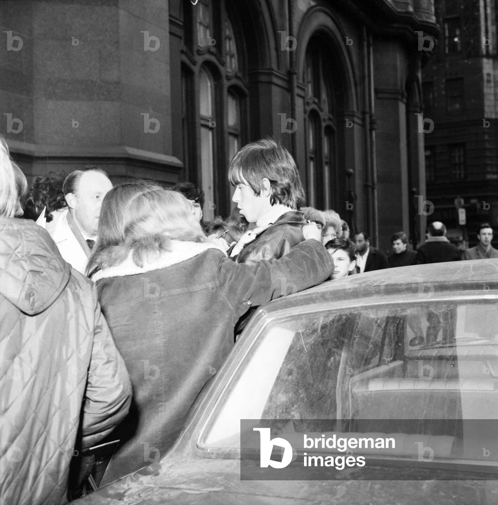 Rolling Stones: Keith Richards leaving Manchester in March 1965 possibly on 11 March after the band taped ITV's 'Scene at 6.30' TV show.