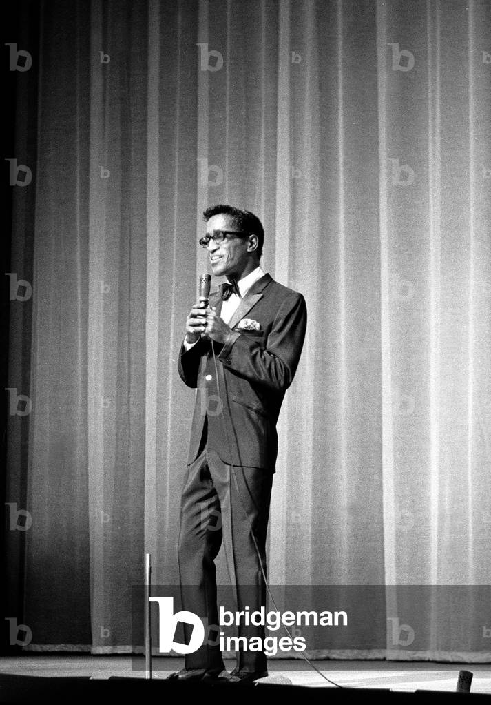 Sammy Davis Jnr performing on stage at the Prince of Wales
August 1961