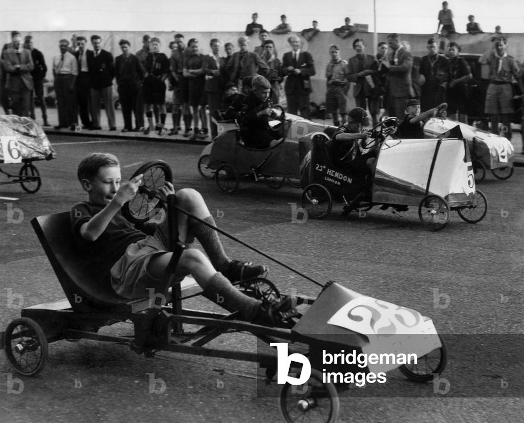 Scouts Soap Box Derby at Brighton circa 1948.