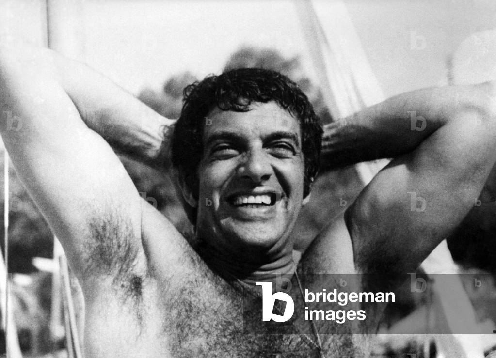 Singer Frankie Vaughan having a good time on holiday. August 1970