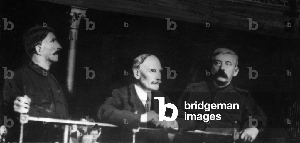Harold Greenwood in the dock at Carmarthen Guild Hall, 9th November 1920 (b/w photo)