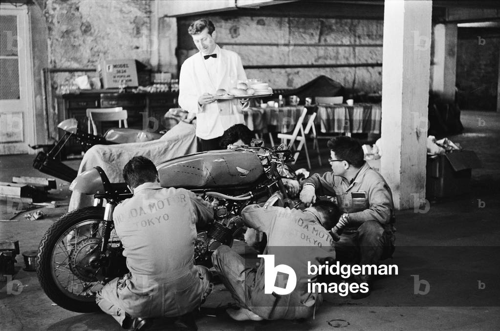 Honda TT Motorcycle Camp. 29th June 1965 (b/w photo)