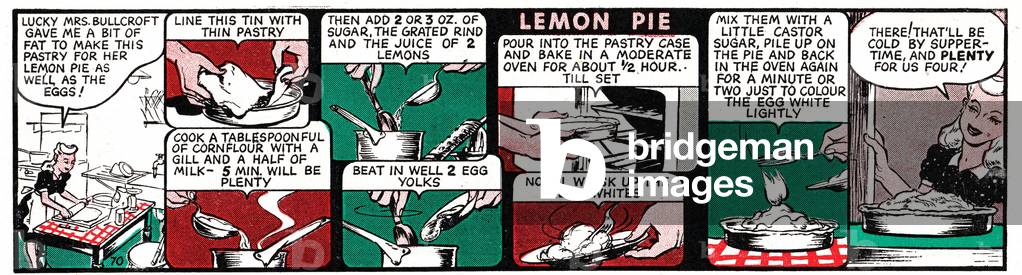 Lemon Pie, Patsy's Cookery Strip, c. 1946