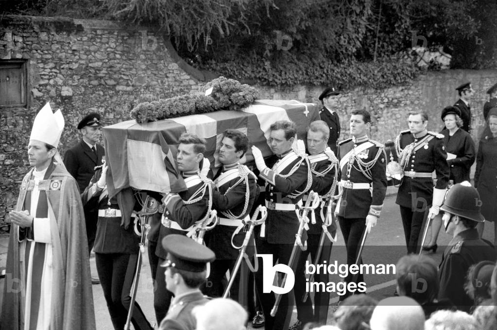 Duke of Norfolk Funeral, February 1975 (b/w photo)