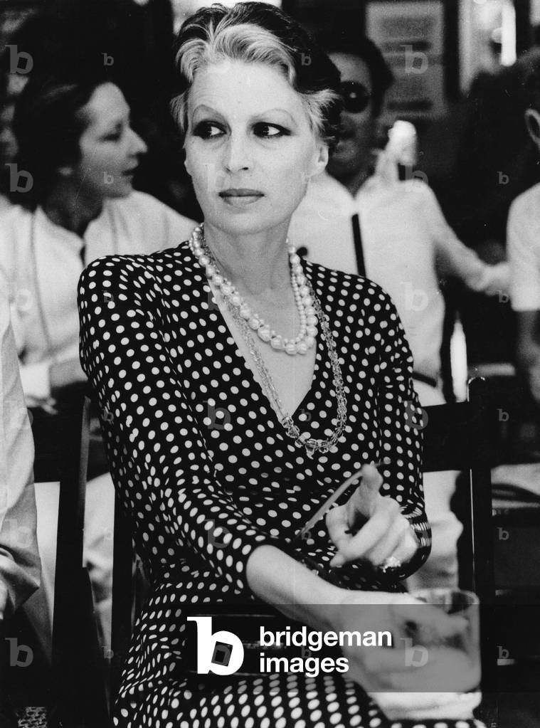 Silvana Mangano, Rome, Italiy, 1974 (b/w photo)