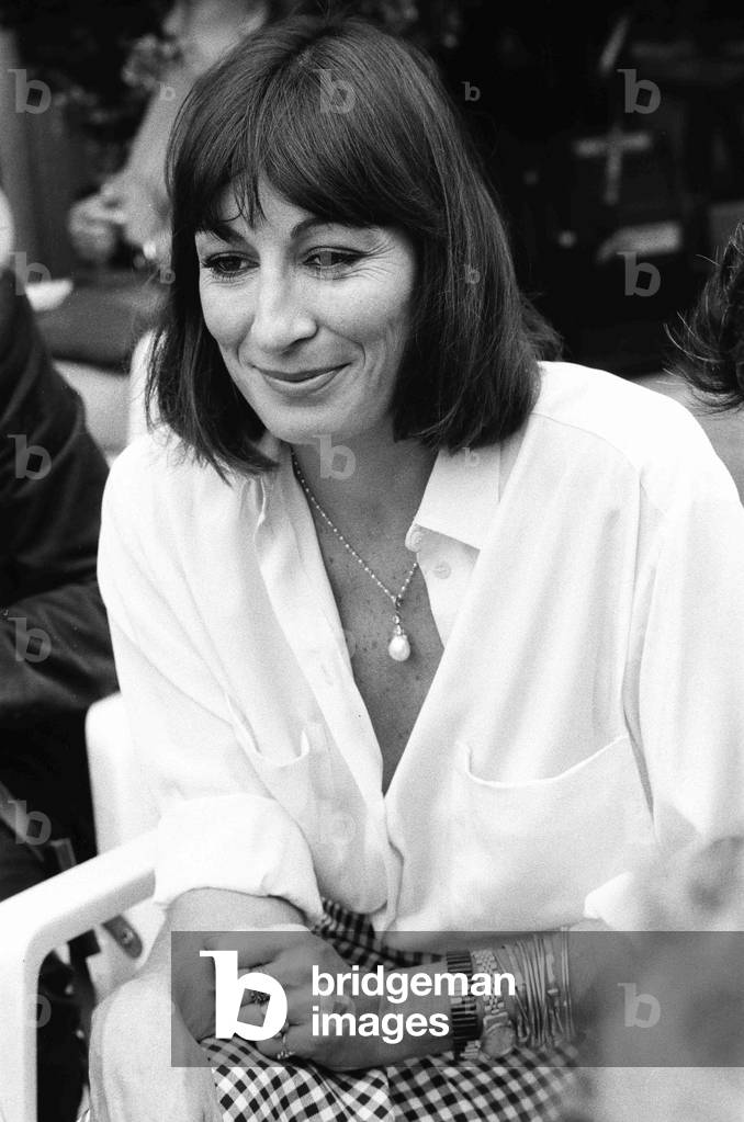 Anjelica Houston, 1975 (b/w photo)