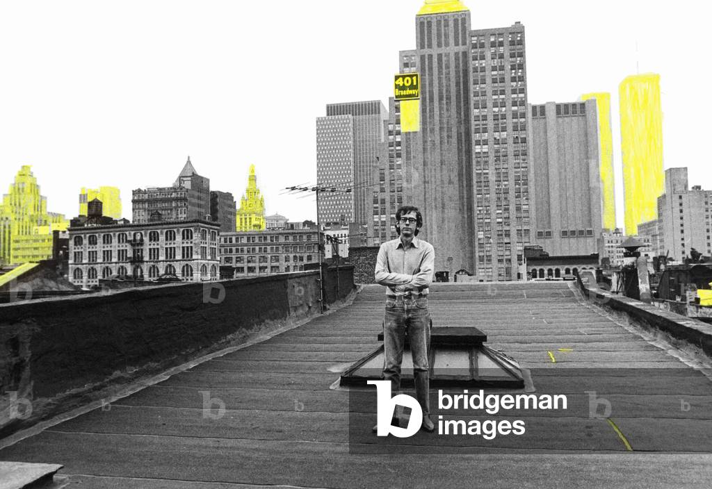 Christo in the terrace of his studio, New York, USA, 1979 (coloured photo)