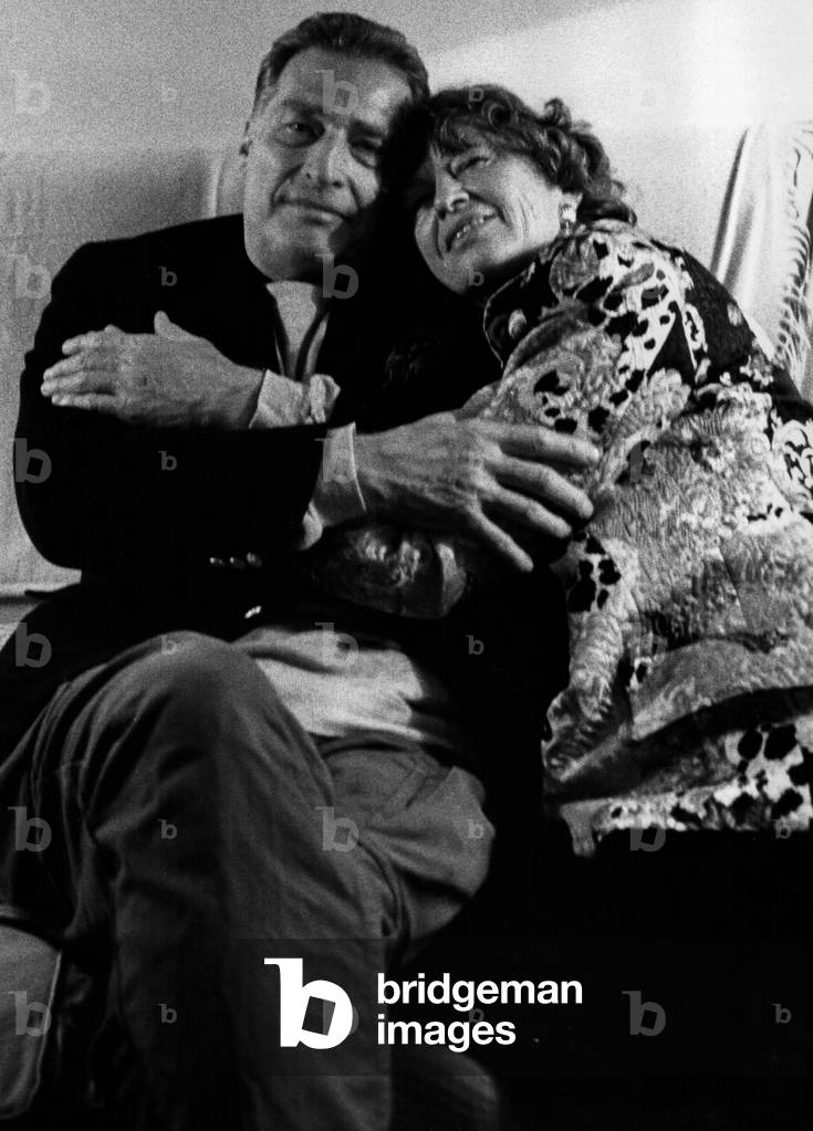 Emilio Tadini and Inge Feltrinelli, Milan, Italy, 1993 (b/w photo)