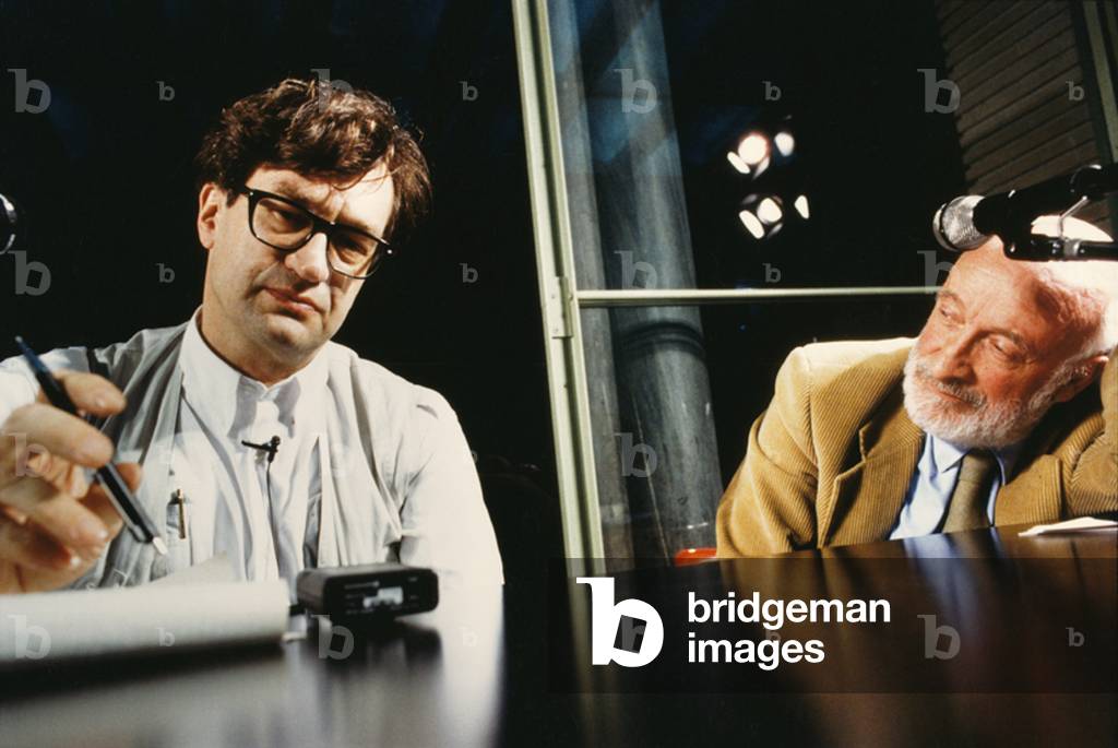 Wim Wenders and Vittorio Gregotti, Milan, Italy, 1989 (photo)