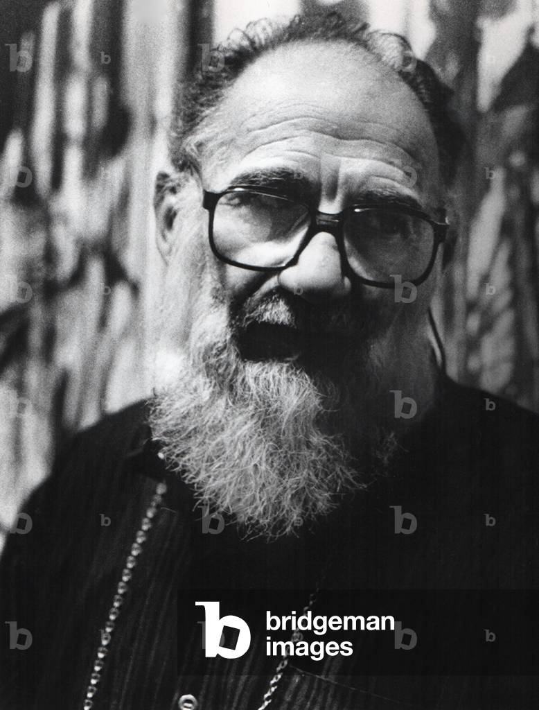 Emilio Vedova, Venice, Italy, 1980s (b/w photo)