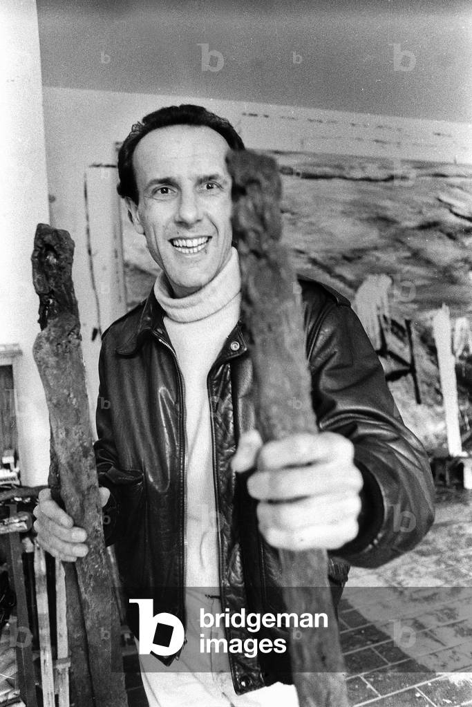 Enzo Cucchi, Ancona, Italy, 1984 (b/w photo)