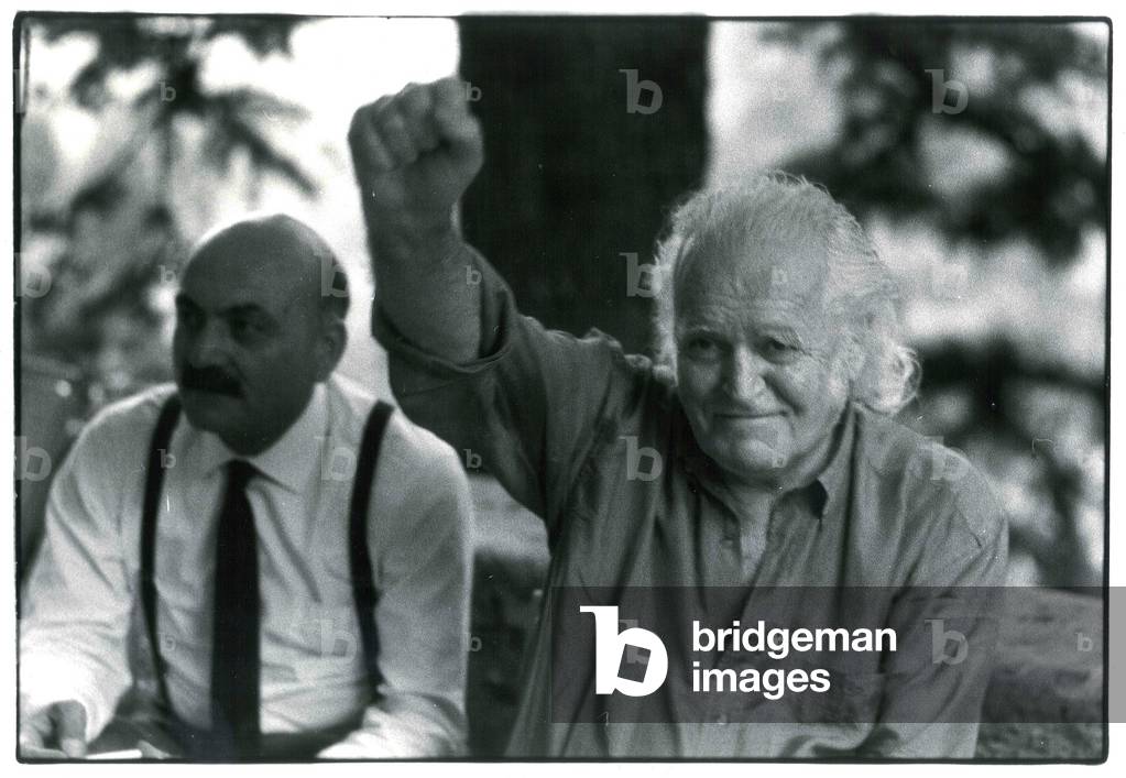 Salvatore Ala and Mario Merz, Italy, 1970s (b/w photo)