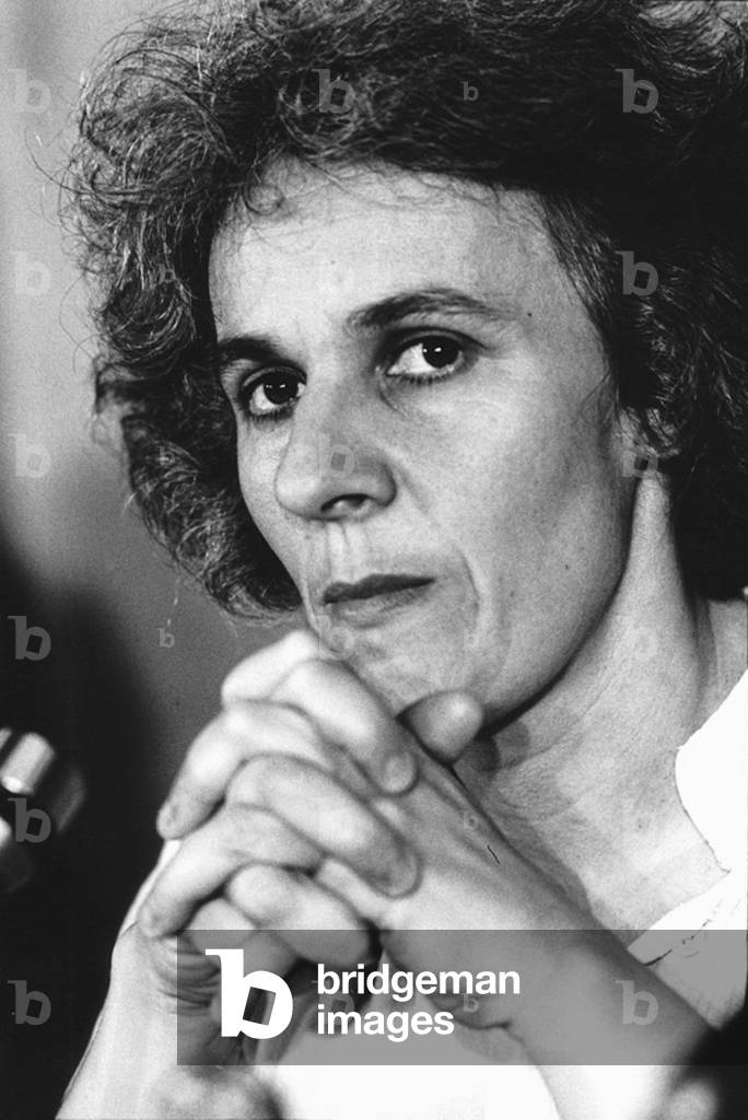 Ariane Mnouchkine, Paris, France, 1978 (b/w photo)