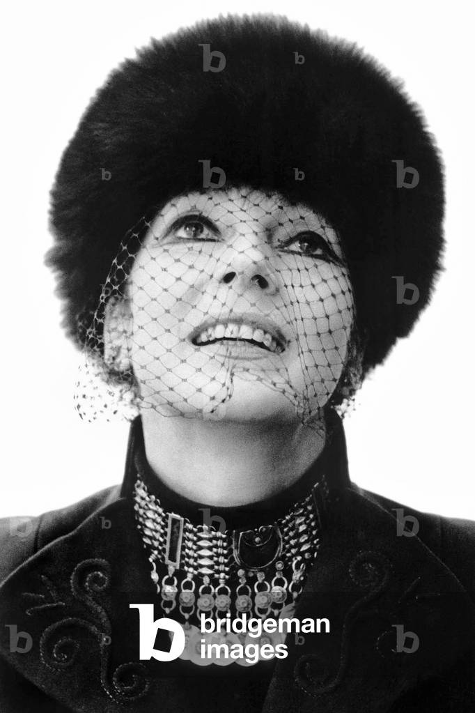 Valentina Cortese, Milan, Italy, 1975 (b/w photo)