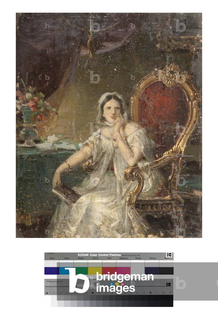 Portrait of a woman (oil on canvas)