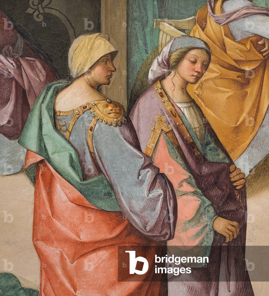 Central Nave, Second North Span, Birth of the Virgin, Boccaccio Boccaccino 1514-15, Detail