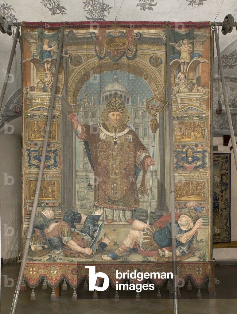 Il Gonfalone di Milano, 1565-66 (tempera and embroidered fabric)