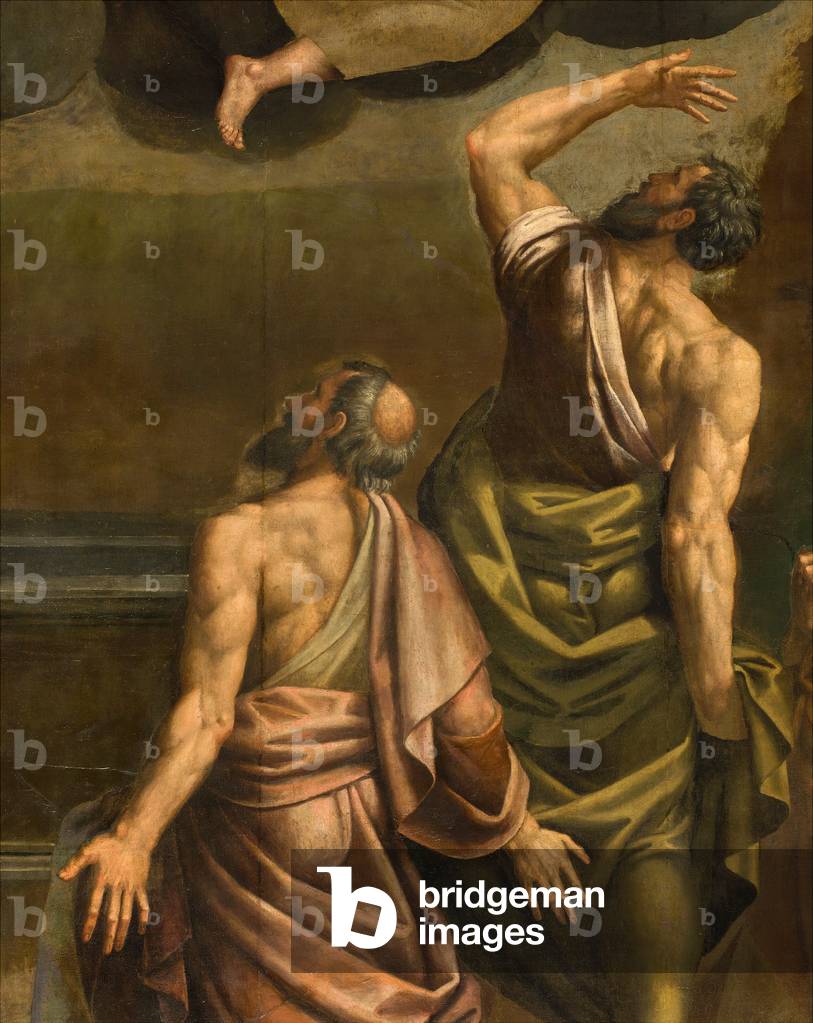 Apse, Altarpiece by Bernardino Gatti called Il Sojaro completed by Giovanni Battista Trotti called IL Malosso, Assumption of the Virgin, 1579, Detail