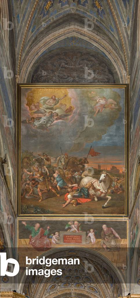 Wall opposite the counterfacade of the north transept, Sante Legnani, Conversion of Saul, 1814