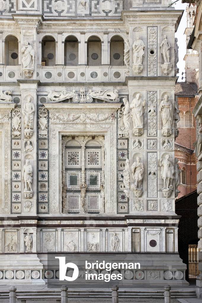 Detail of the exterior of Certosa di Pavia, Province of Pavia, Lombardy, Italy (photo)