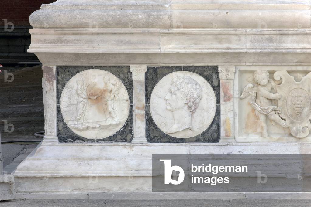 Detail of the exterior of Certosa di Pavia, Province of Pavia, Lombardy, Italy (photo)