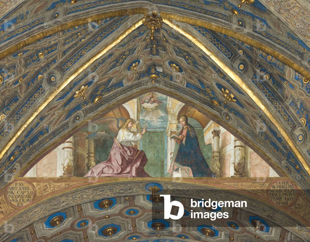 Apse, Superarch, Boccaccio Boccaccino, Annunciation 1506-07