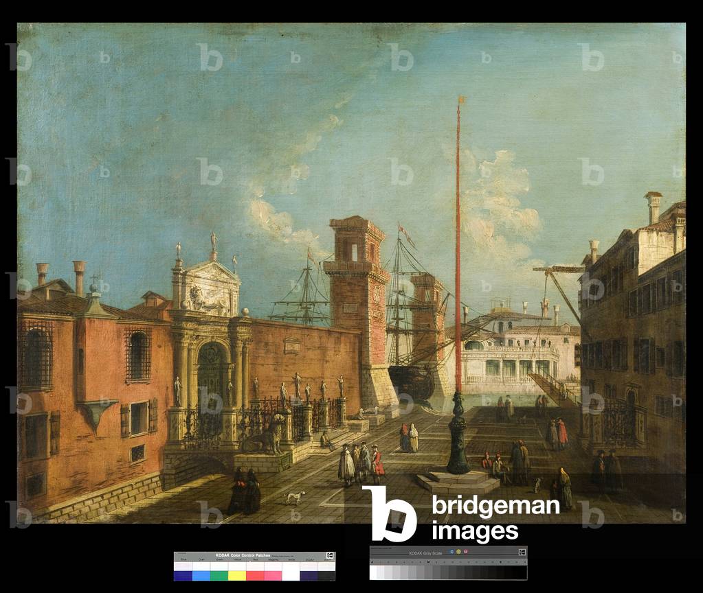 Vue du campo et des portes de l'Arsenal, Venise Peinture de Francesco Albotto (1721-1757) 1743-1746 Collection privee