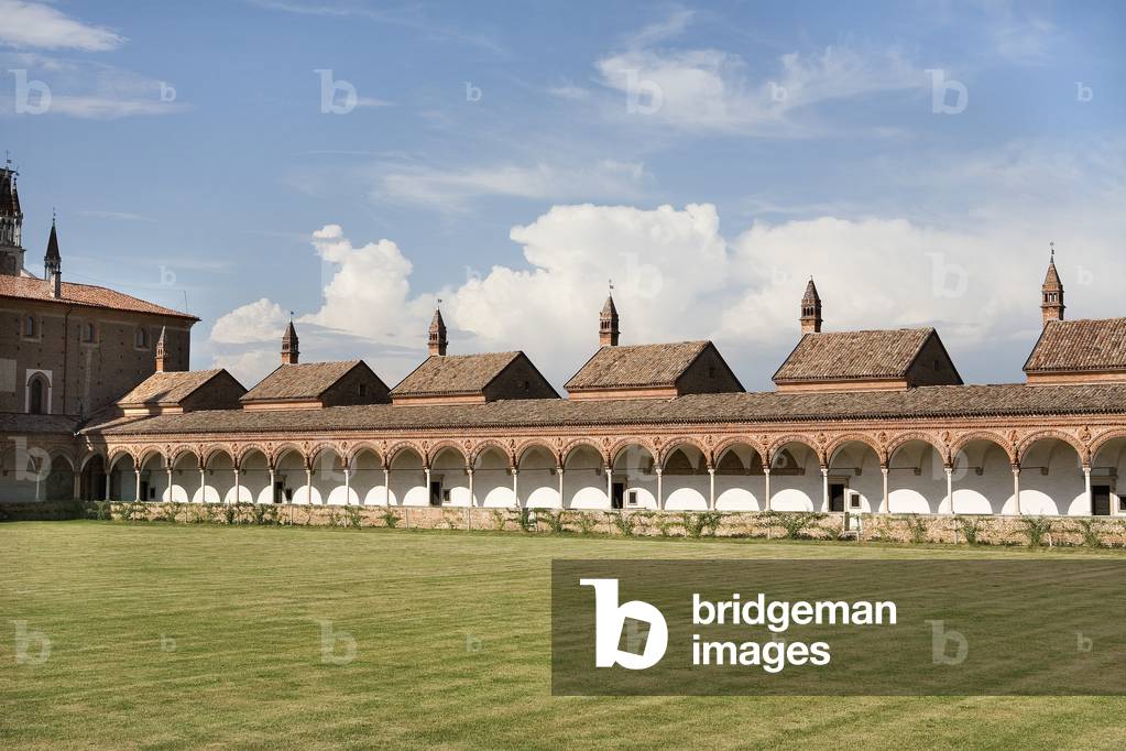 Grand Cloister, Certosa Pavia, Pavia's Charterhouse, Lombardy, Italy (photo)