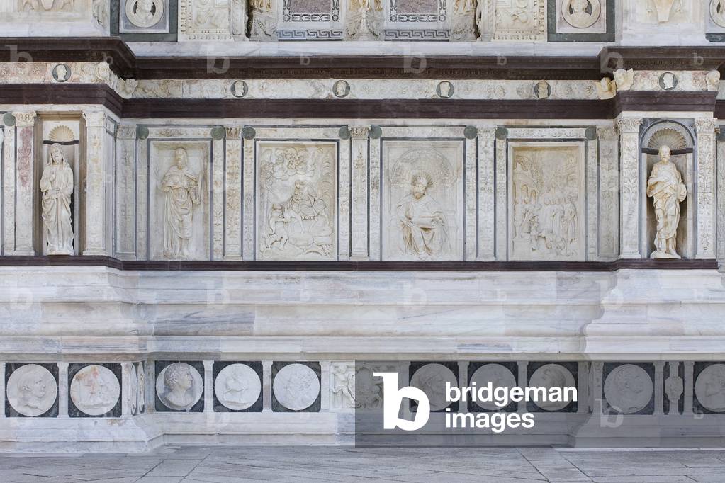 Detail of the exterior of Certosa di Pavia, Province of Pavia, Lombardy, Italy (photo)
