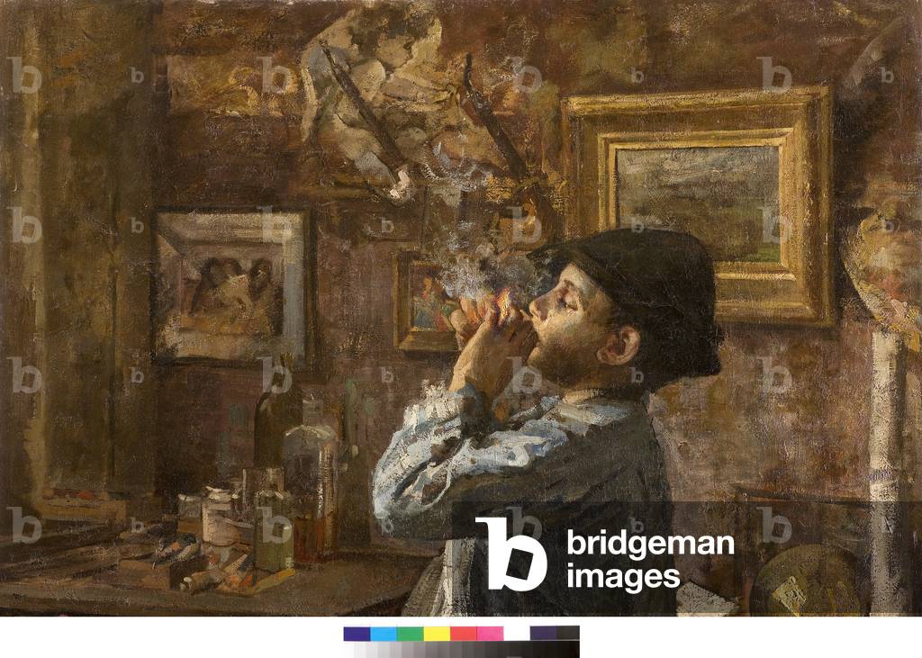 I am a painter too or Dilettante or The painter's studio, 1885 (oil on canvas) (detail of 3497601)