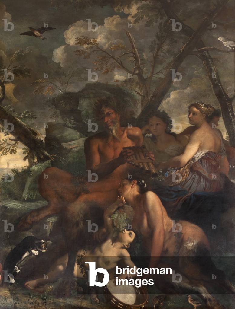 Thee feeding of Bacchus, Myth of Orpheus (oil on canvas)