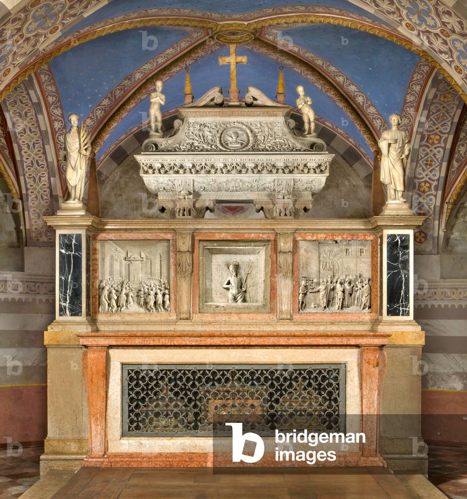 Crypt, High Altar with the Ark of Saints Marcellino and Peter Exorcist, Performed by Benedetto Briosco 1506-08, Recomposed by Matteo Galletti 1609