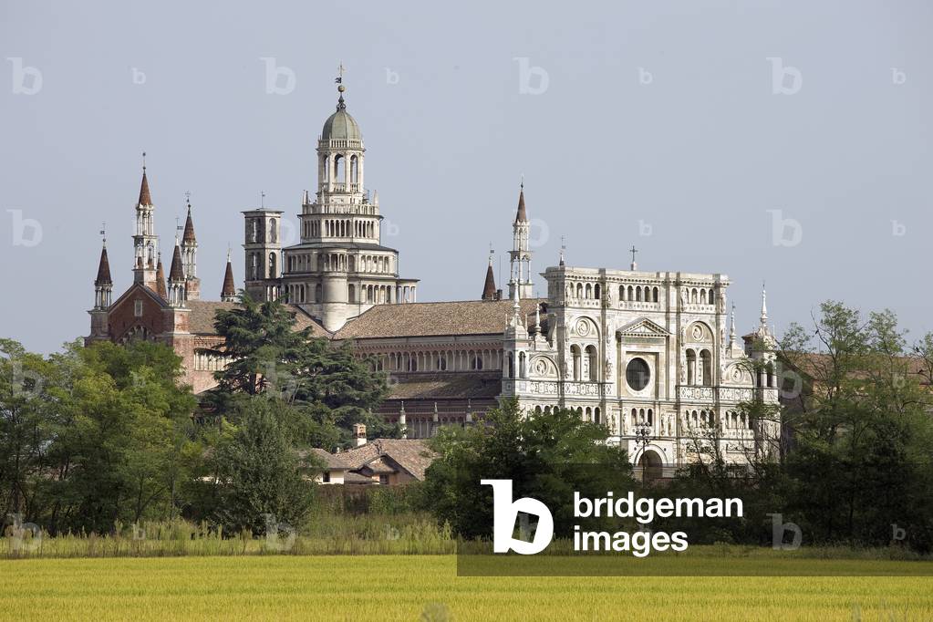 View of Certosa di Pavia, Province of Pavia, Lombardy, Italy (photo)
