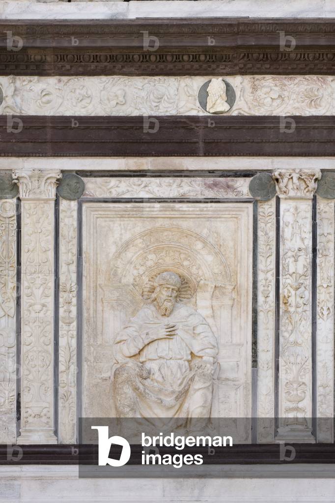 Detail of the exterior of Certosa di Pavia, Province of Pavia, Lombardy, Italy (photo)