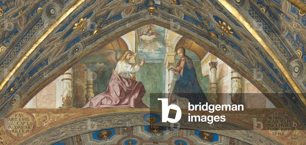 Apse, Superarch, Boccaccio Boccaccino, Annunciation 1506-07