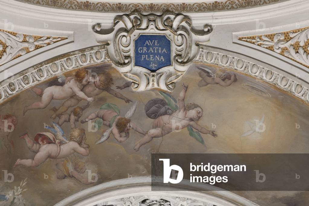 Puttos, detail of the Annunciation, 1634 (fresco) (detail of 3496176)