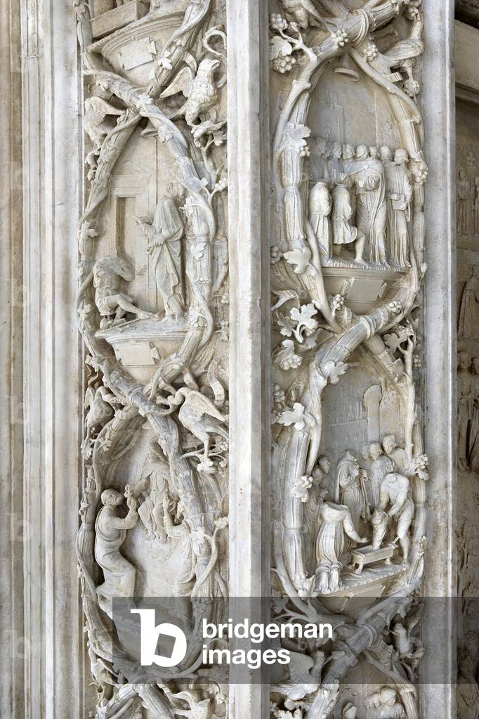 Detail of the exterior of Certosa di Pavia, Province of Pavia, Lombardy, Italy (photo)