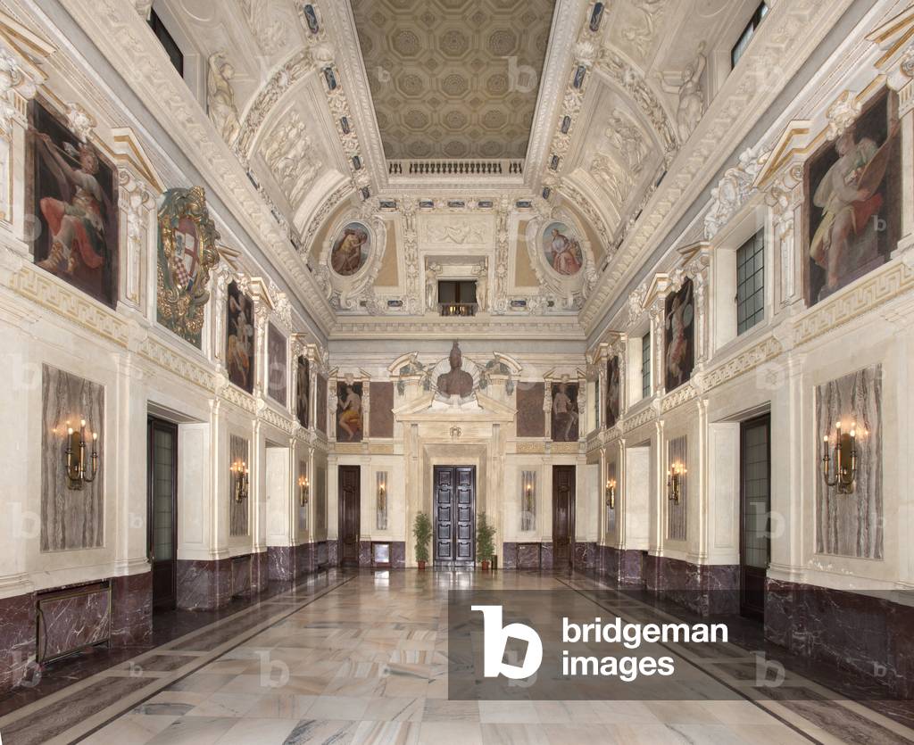 View of the Salon Alessi by architect Galeazzo Alessi (1512-1572), 1557-1561 Marino Palace, Milan