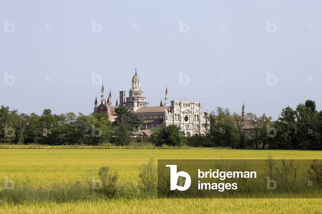View of Certosa di Pavia, Province of Pavia, Lombardy, Italy (photo)