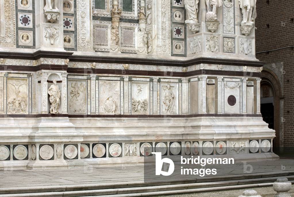 View of the facade of Certosa di Pavia, Province of Pavia, Lombardy, Italy (photo)
