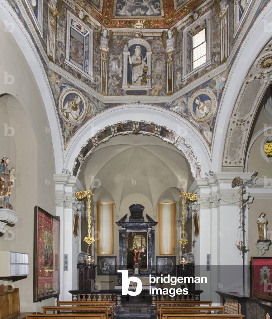 View of the interior of Church of Saint Martha, Bellano, Lake of Como, Italy (photo)