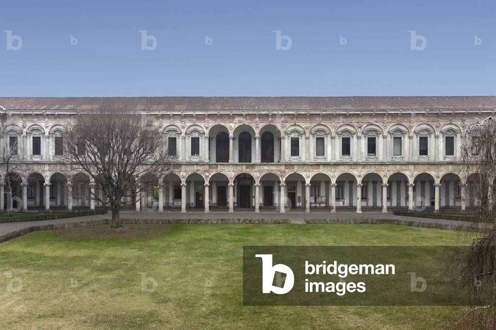 Courtyard of the University of Milano Ca' Granda, Ospedale Maggiore, Milan, Lombardy, Italy (photo)