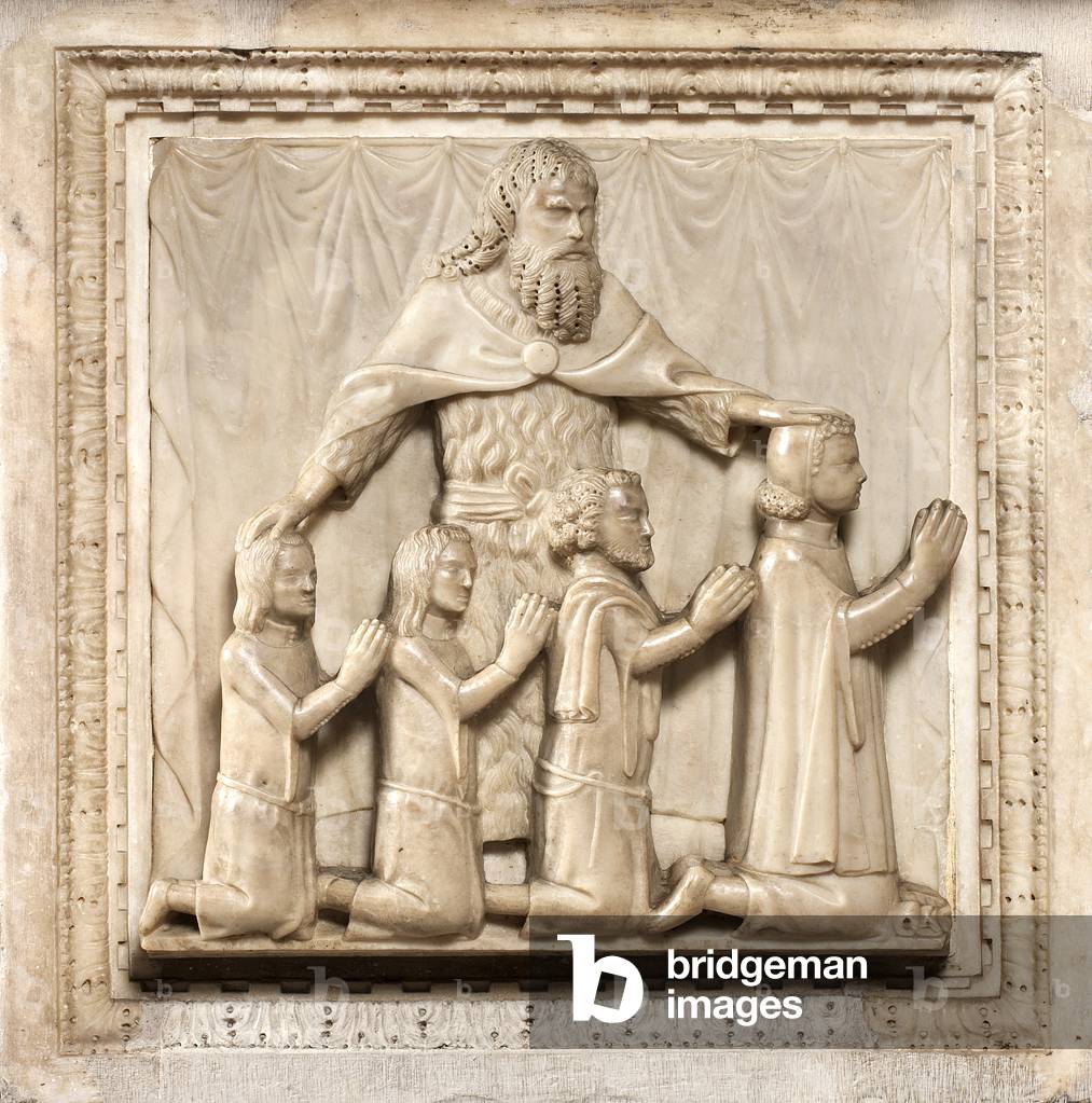 Four donors and Saint Peter