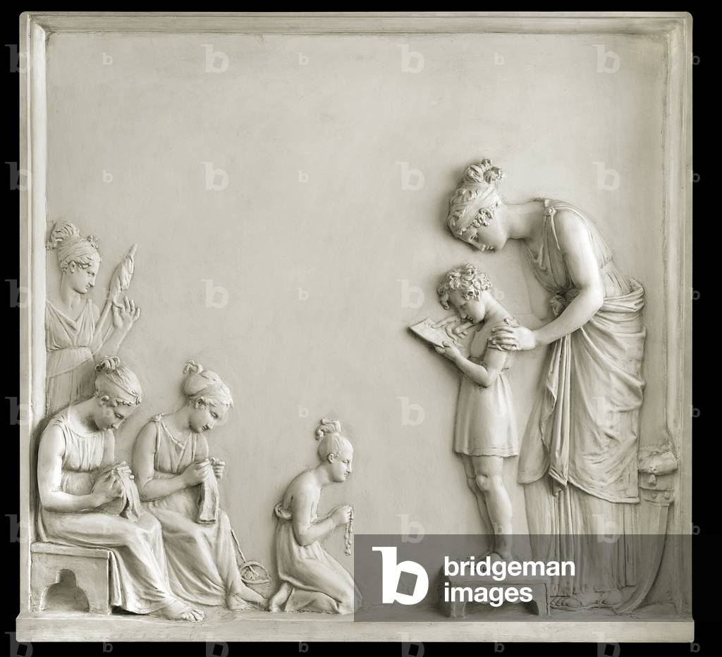 To teach to uneducated Plaster Relief by Antonio Canova (1757-1822) 1787-1790 Private Collection