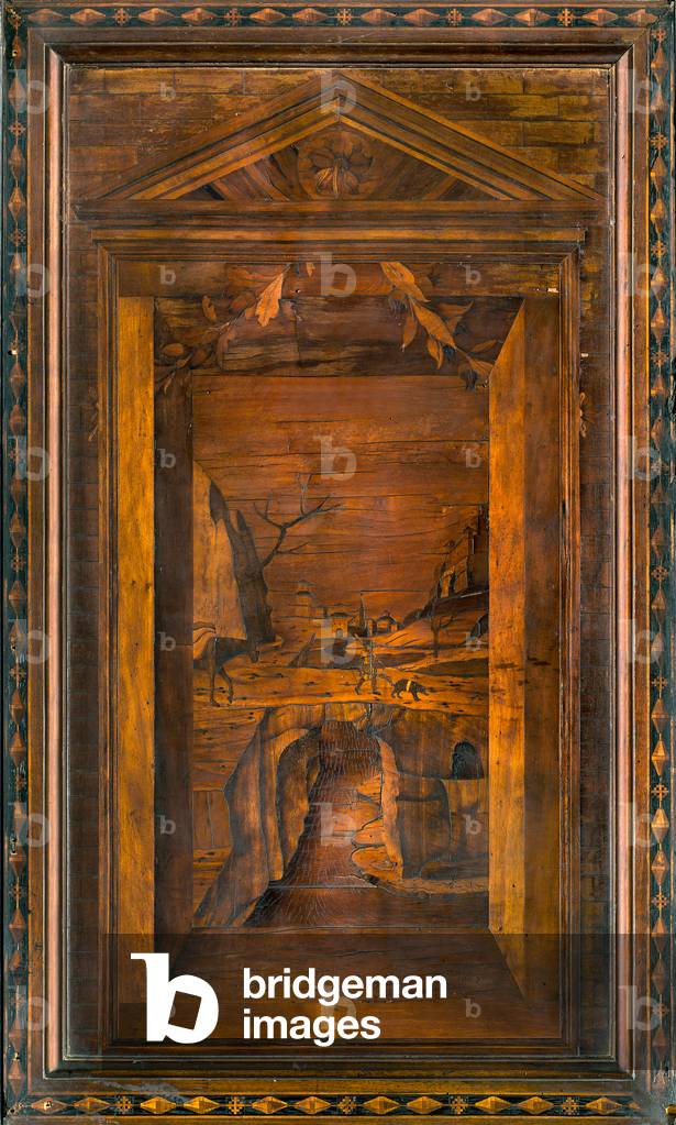 Lignaean Canonical Choir, Inlaid by Giovanni Maria Platina 1484, Superior Stall