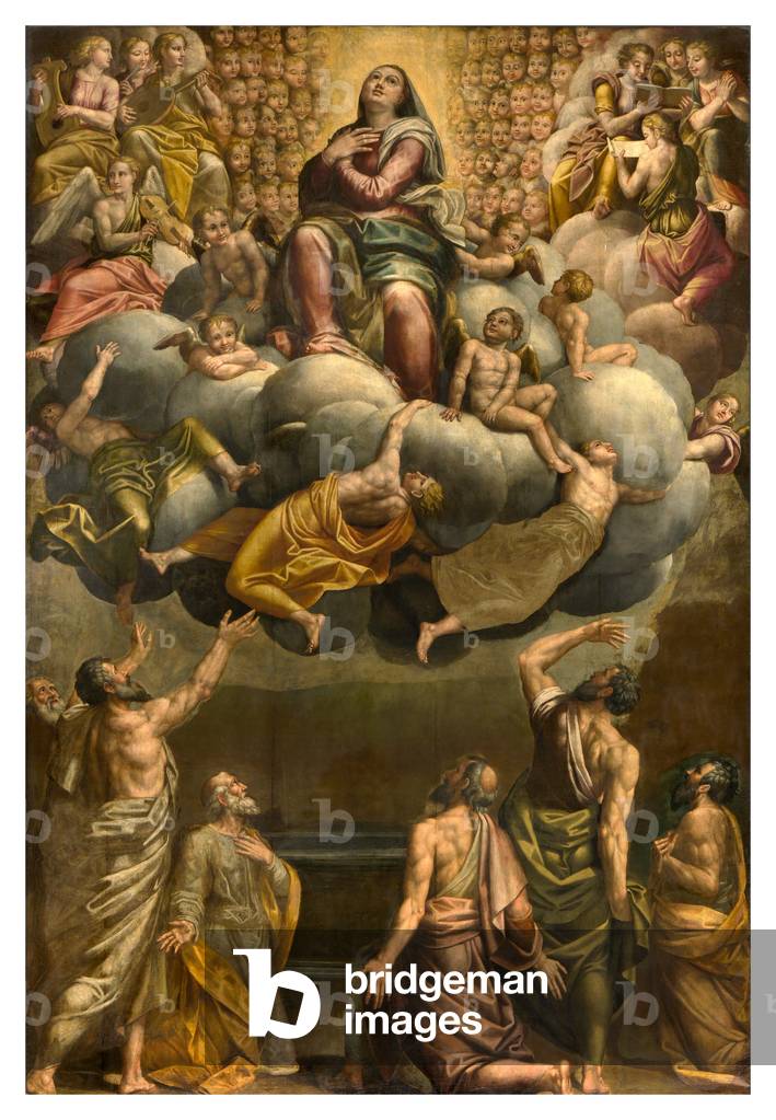 Apse, Altarpiece by Bernardino Gatti called Il Sojaro completed by Giovanni Battista Trotti called IL Malosso, Assumption of the Virgin, 1579