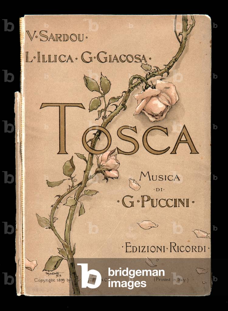Cover, Libretto della Tosca by Giacomo Puccini, Edizione Ricordi, Italy, 1899