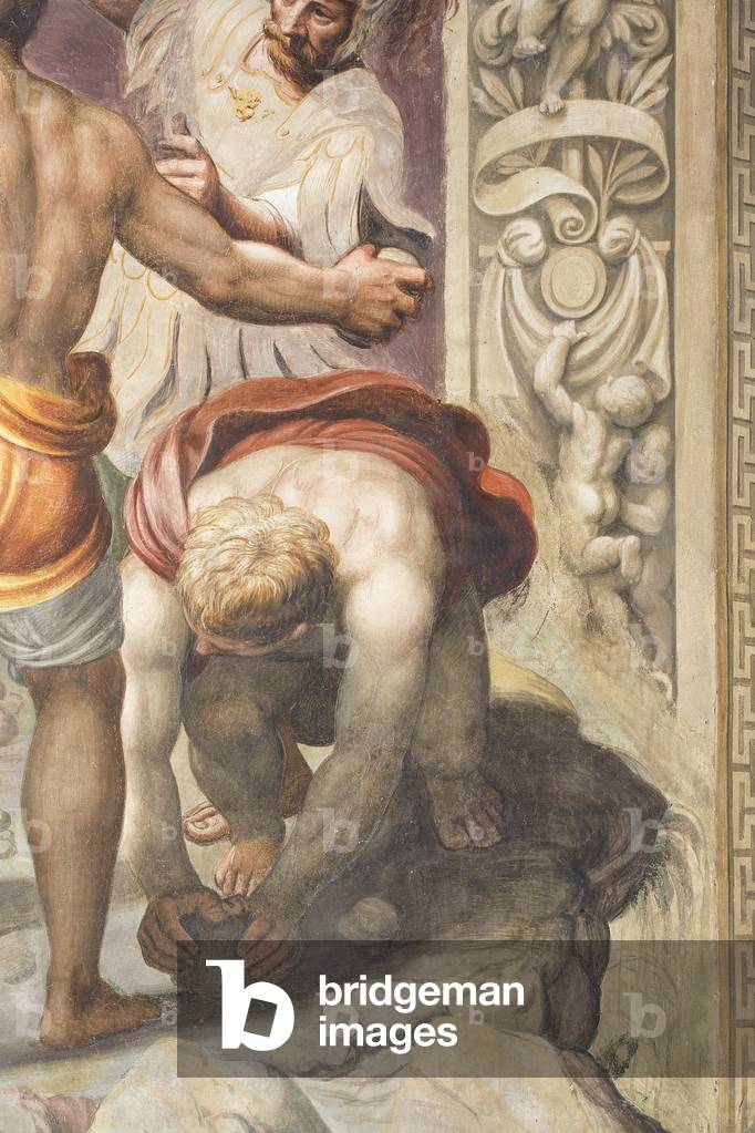 The martyrdom of Saint Stephen, detail, 1556 (fresco)